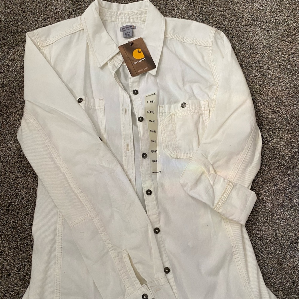Long sleeve button up NWT Carhartt shirt